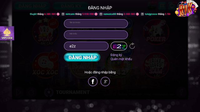 Giftcode Rikvip